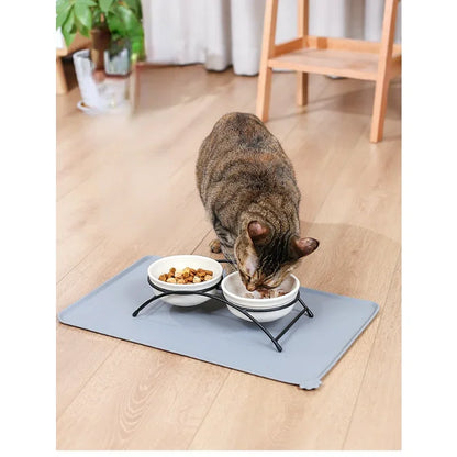 Food Grade Silicone Bowl Mats, Non - slip Food Pan Mat With Border, Waterproof Silicone Pet Placemat, Pet Feeders