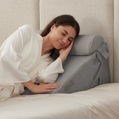 3PCS Orthopedic Bed Wedge Pillow Set for Sleeping,  for Post Surgery, Back, Neck, Leg and Knee Pain Relief, Acid Reflux, Snoring