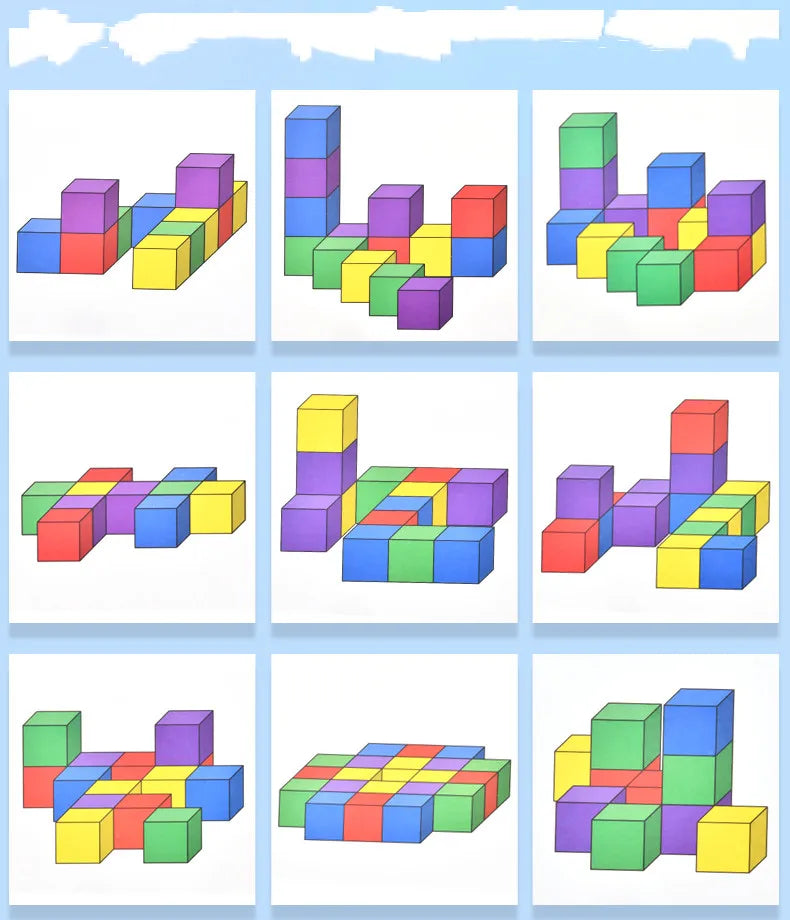 Educational Wooden Building Blocks Set for Kids Double Against Blocks Arithmetic Learning Game Puzzle Toy Ideal for Cognitive