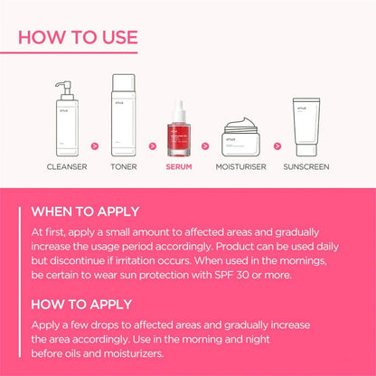 Anua 10% Niacinamide + 4% Hyaluronic Acid Serum, Hyaluronic Acid, Vitamin B12 Natural Pigment, Suitable for Sensitive Skin, 30ml