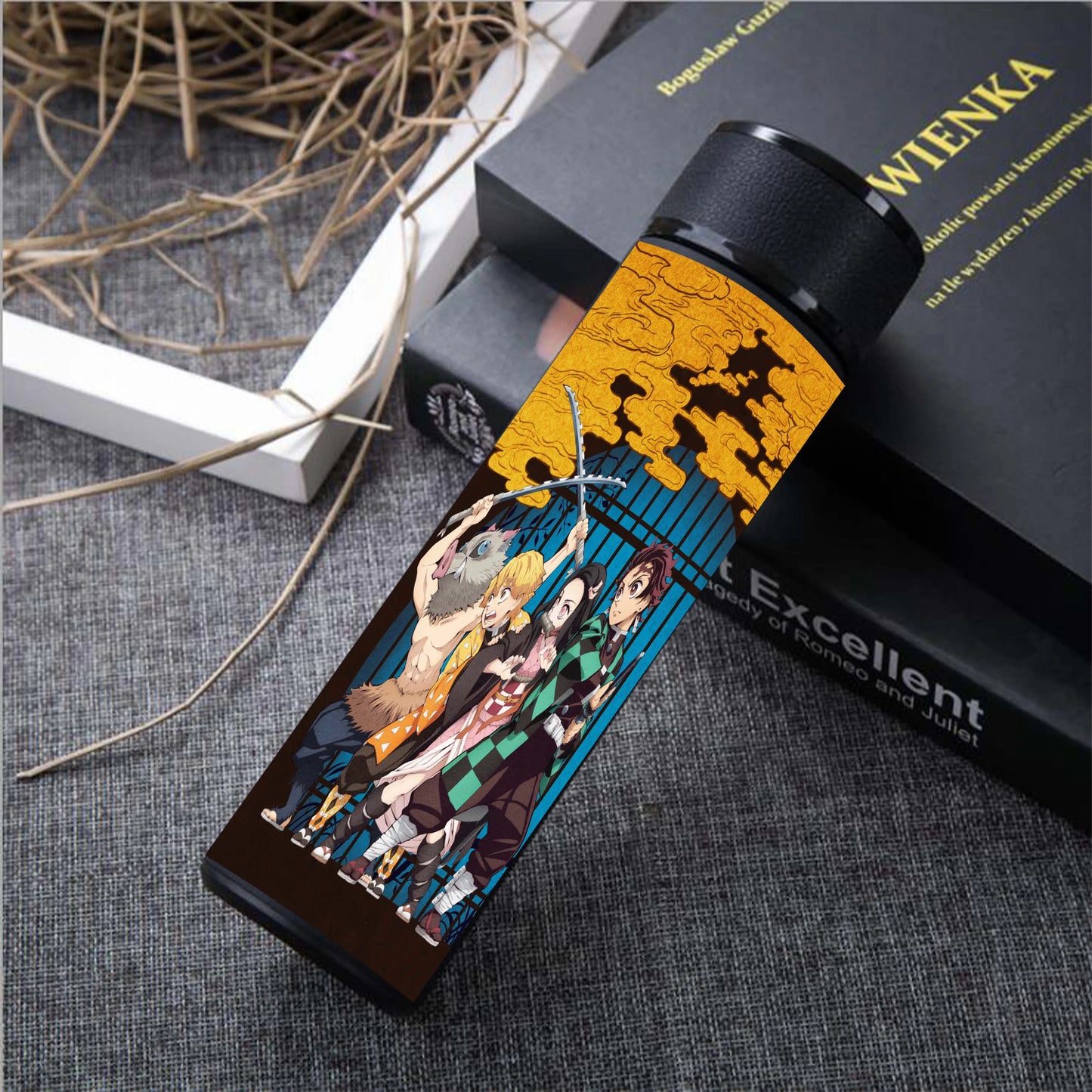 Anime Demon Slayer Kimetsu Vacuum Cup 304 Stainless Steel Thermos Vacuum Flask Water Bottle Gift