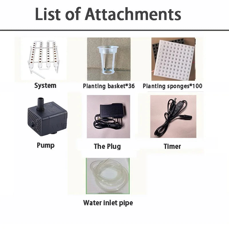 Hydroponics Growing System Kits 36 Sites Food PVC-Pipe Hydroponic Garden Soilless Cultivation Vegetables Planting Tools