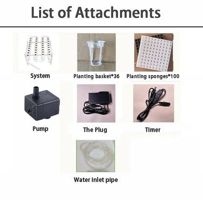 Hydroponics Growing System Kits 36 Sites Food PVC-Pipe Hydroponic Garden Soilless Cultivation Vegetables Planting Tools