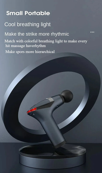 Portable Extended Handle Muscle Deep Tissue 3 in 1 Fascial Percussion Massage Gun Neck and Shoulder Back Vibration Massage Gun