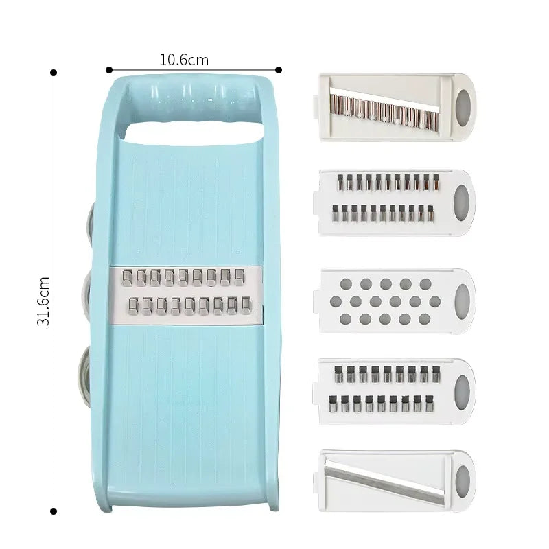 5 in1 Vegetable Fruit Slicer Multifunctional Manual Food Grater Cutter Potato Household Chopper Kitchen Veggie Dicer Gadgets