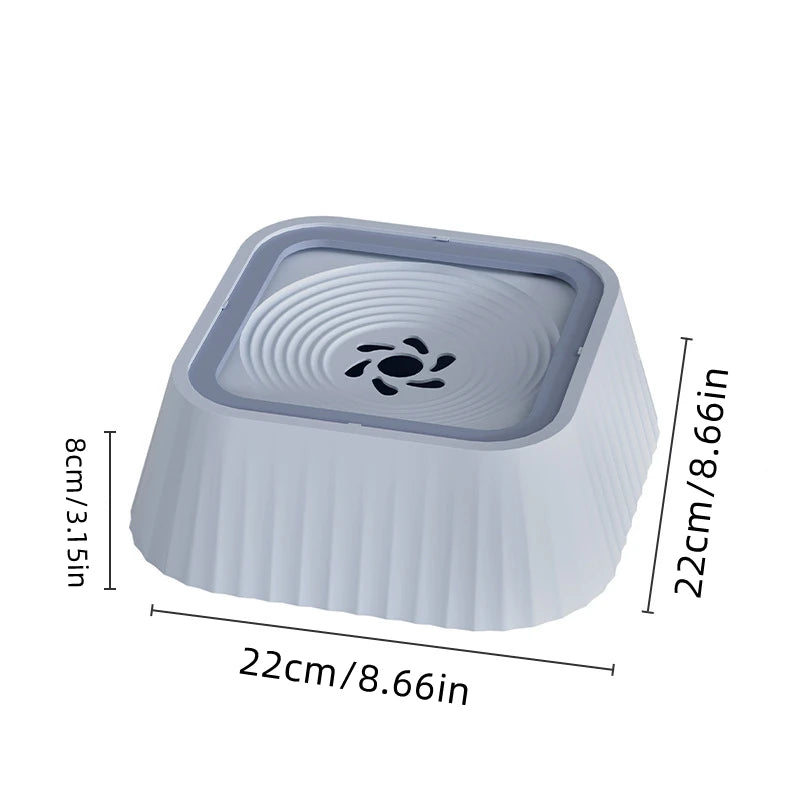 Spill Proof Pet Water Fountain with Floating Plates Non Slip Anti Splash Bowl Suitable for Cats and Dogs Clean Drinking