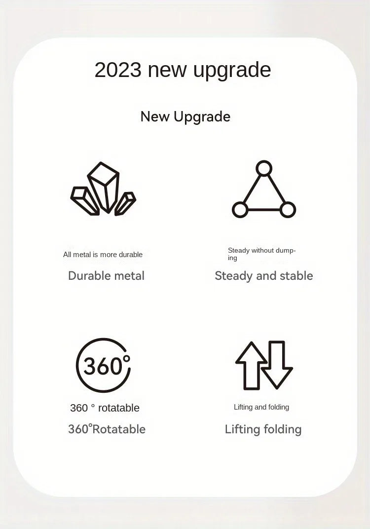 360° Rotatable Tablet Stand Adjustable Foldable Desktop Stand Holder Compatible For 4.7-12 Inch Ipad Pro/Air/Min Laptop Tablet