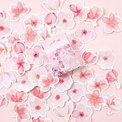 Cherry Blossoms Planner Flower Diary Deco Paper Small Kawaii Stickers Stationary Scrapbooking Journal