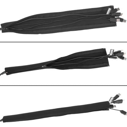 3-1PCS Zipper Cable Sleeve Reusable Cord Organizer Cable Management Protector for Computer TV Wire Cord Organizers 50cm