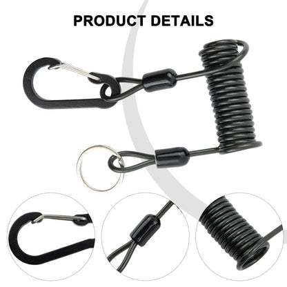 1.2/2m Fishing Missed Rope Anti-Lost Spiral Spring Lure Plier Lanyard Retractable Spring Elastic Rop Fishing Lanyards Outdoor
