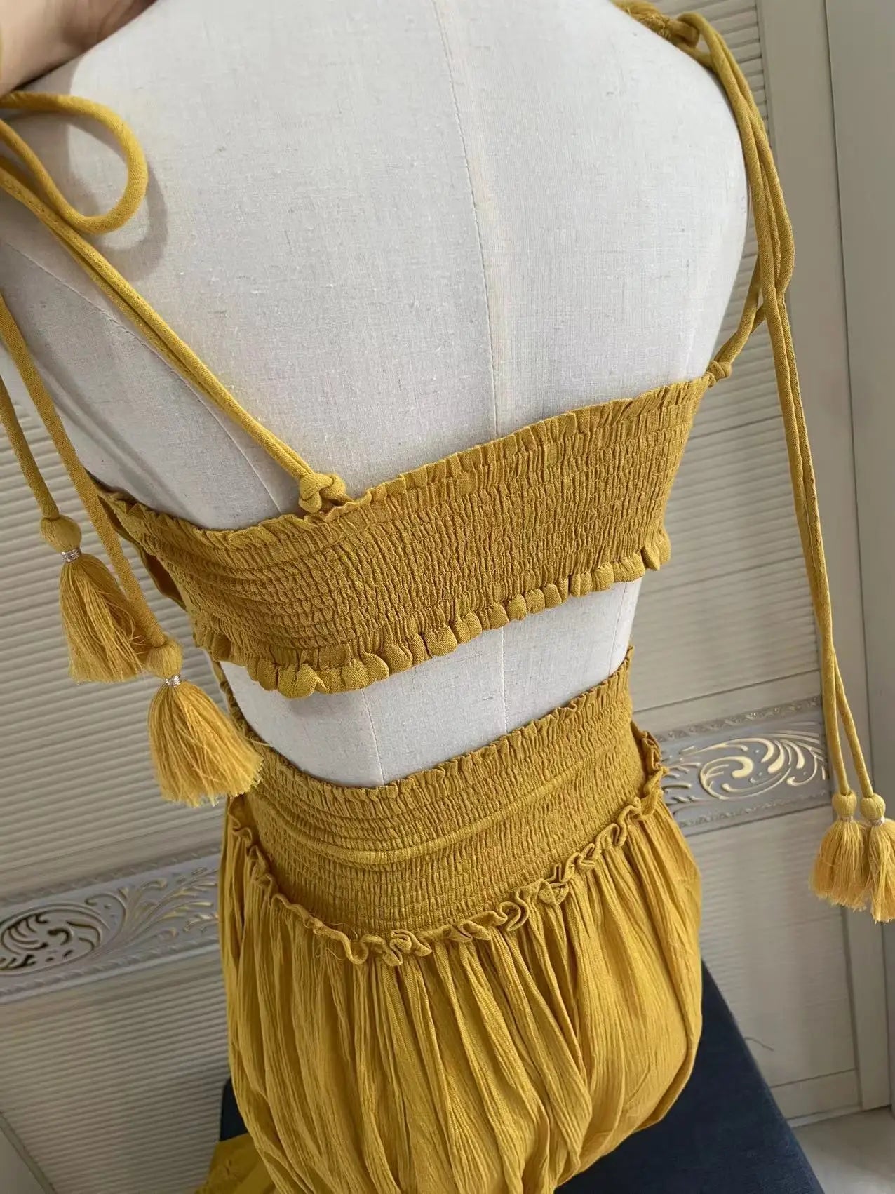 canwedance Summer Beach Dress Sleeveless Cotton Maxi Dresses Boho Style Solid Color Lace Ruffled Sundress Mujer Vestidos