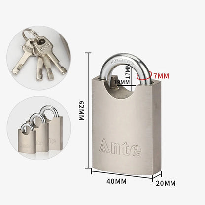 Solid Arc Disc Padlock Stainless Steel Shackle Pad Lock With High Quality Door Lock Household Small Lock Head locks