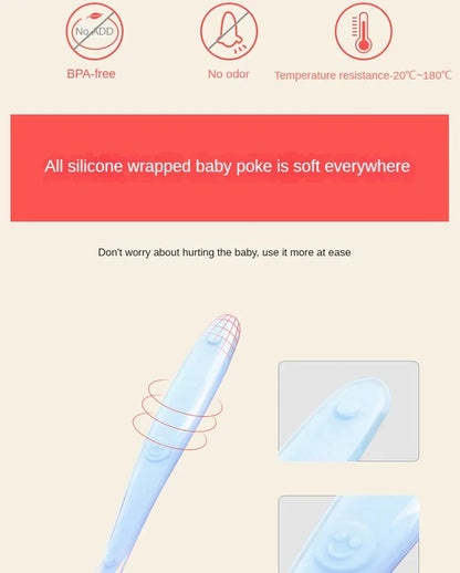 10 Pcs Baby Feeding Spoon Soft Silicone Spoons Training Spoon for Child kids Infants Temperature Sensing Feeding Feeder Flatware