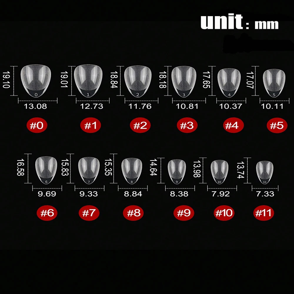 240PCS Short Almond Nail Tips Soft Gel Pre-Shaped Acrylic Nail Tips Half Matte Full Cover Nail Tips Clear Gelly Press on Nail