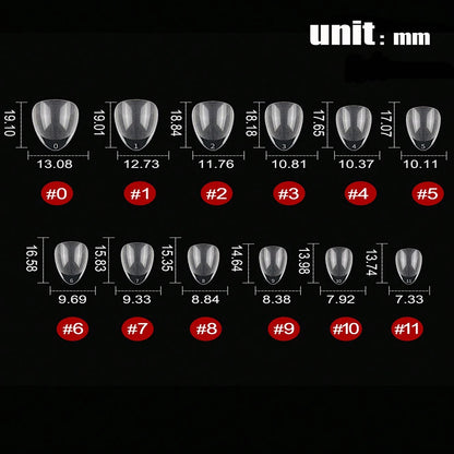 240PCS Short Almond Nail Tips Soft Gel Pre-Shaped Acrylic Nail Tips Half Matte Full Cover Nail Tips Clear Gelly Press on Nail