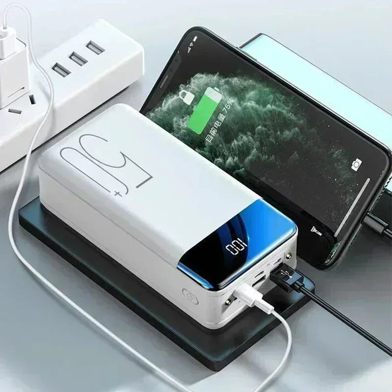 50000mAh Large Capacity Power Bank Mobile Phone Super Fast Charging Mobile Power Tablet Mobile Computer External Power Supply