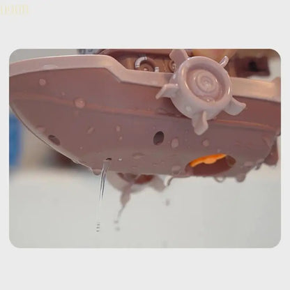090B Bathtub Toy for Babies Lovely Cartoon Clockwork Float Cartoon Ship Boat Little Cruise Ship Interesting Clockwork Toy