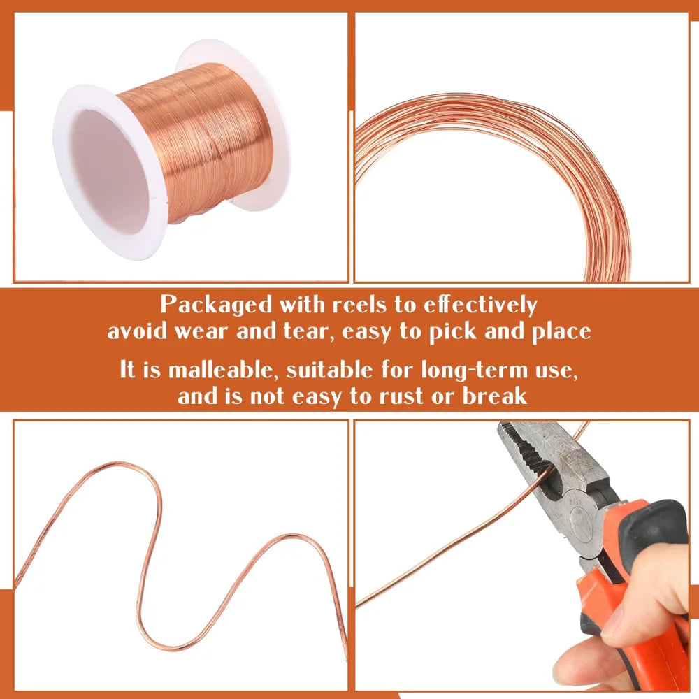 1roll 50g Copper Winding Wire Copper Wire 0.1~1.5mm Cable Copper Wire Magnet Wire copper lacquer wire Enameled