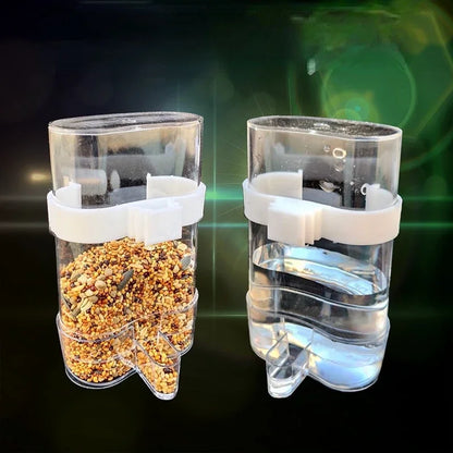 Bird Water Feeder Automatic Bird Waterer Food Feeder Dispenser for Parrot Parakeet Cockatiel Lovebird Cage Accessories