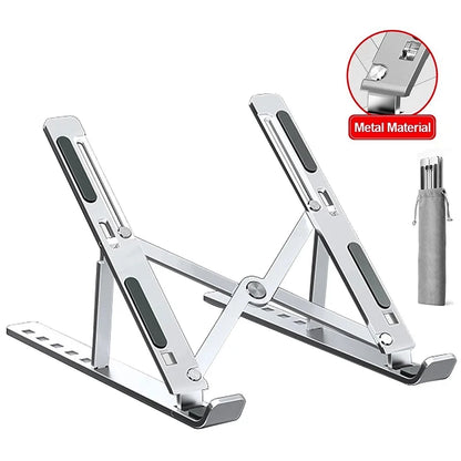 Foldable Metal Laptop Stand Adjustable Notebook Stand Laptop Holder Tablet Stand Computer Desktop Stand Laptop Accessories ﻿