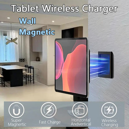 New Wall Tablet Mounted Wireless Charger Wall charging Socket Tablet Magnetic Bracket Holder for Universal Tablet Android iPad