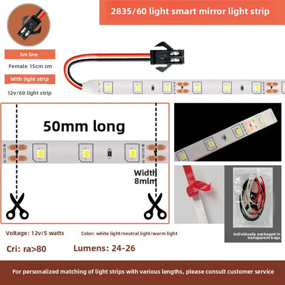 Salon Smart Mirror Light Sensor Switch Set 12V LED Light Bathroom Mirror Touch Switch Dimmer