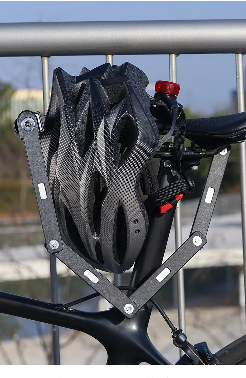 WEST BIKING Foldable Bicycle Lock Security Anti-theft Cycling Lock MTB Road Bicycle Accessories Scooter Electric Bike Chain Lock