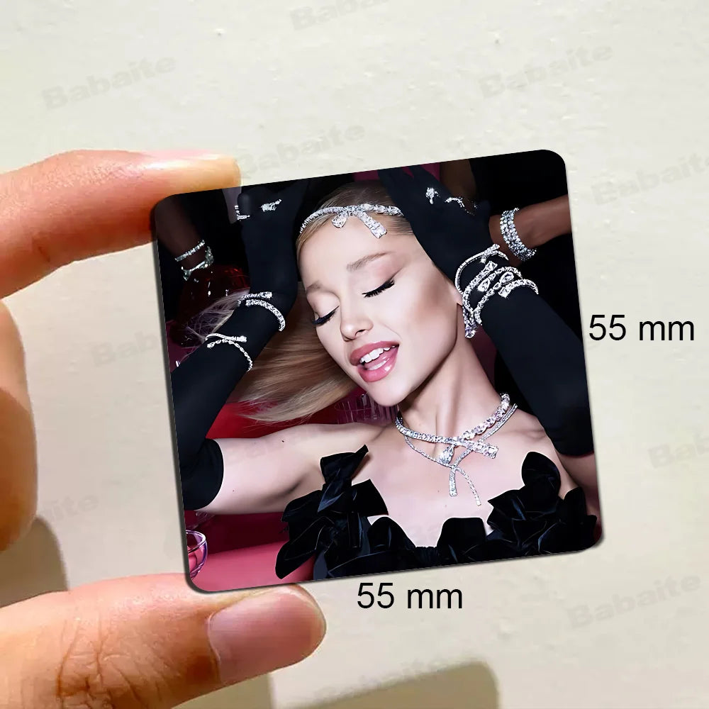 Singer A-Ariana Grande Fridge  Magnet Personalized Fridge Magnet Square Shape Fridge Refrigerator Wall Door Decoration