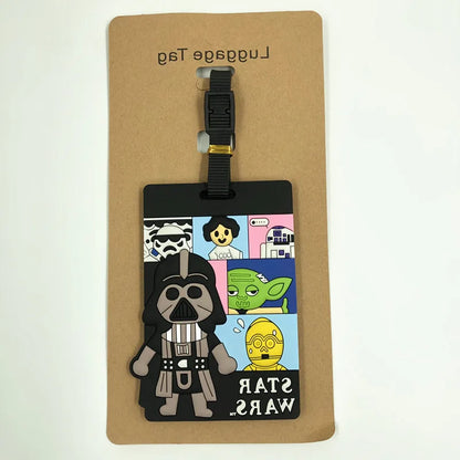 Cartoon Star Wars Travel Luggage Tag Cute Suitcase ID Addres Holder Boarding Baggage Tag Label Adorable Pendant Gift Accessories