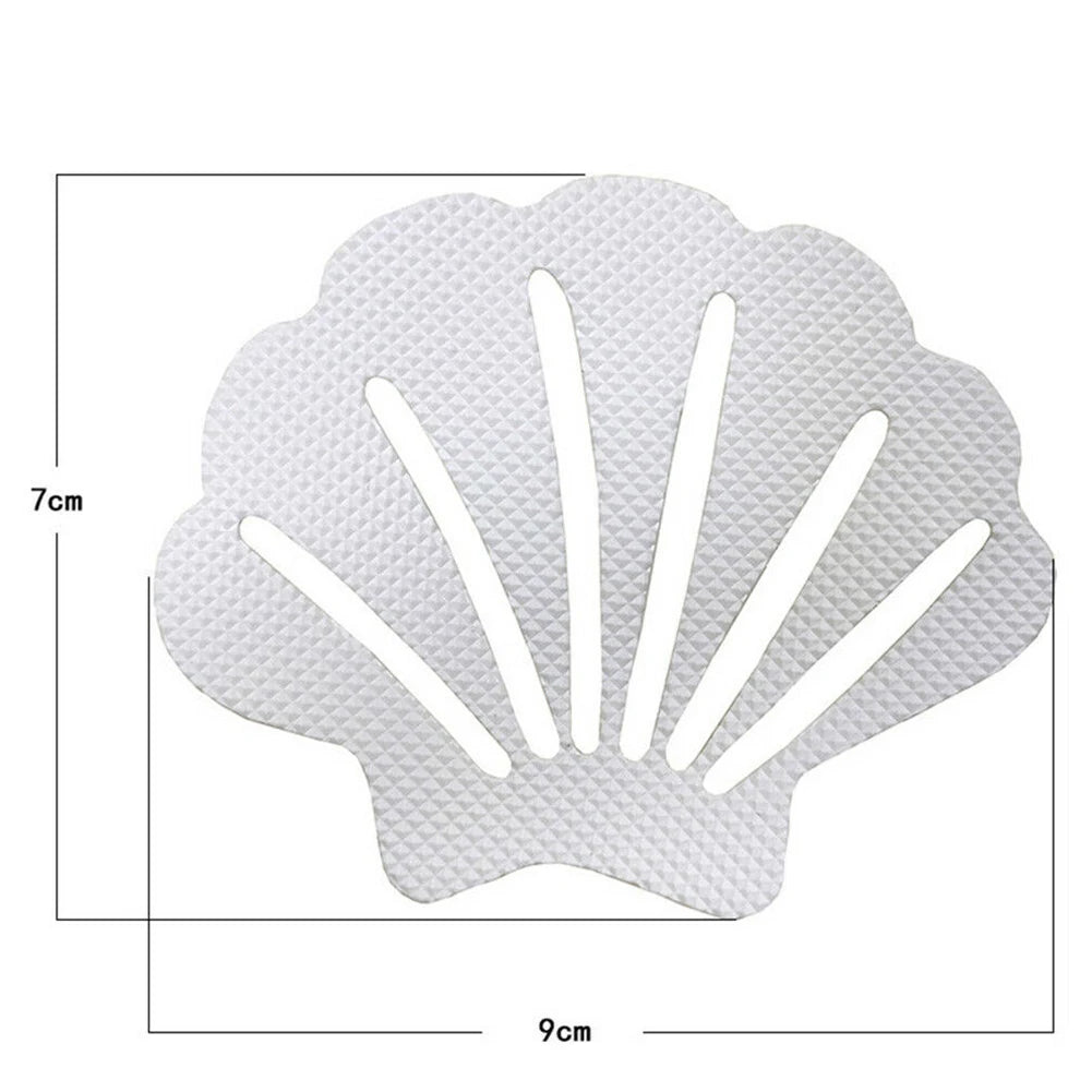 12pcs Shell Shape Anti Slip Stickers Anti Slip Bath Grip Stickers Shower Strips Pad Waterproof Adhesive Floor Safety Tape