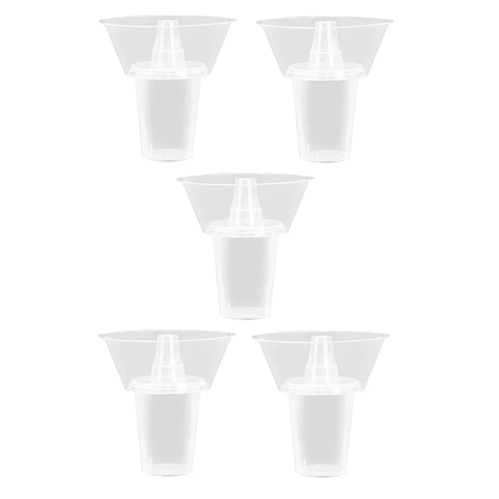 5 Sets Food Snacks Drink Cup Clear Coffee Mug Plastic Holding Trays Outdoor Containers