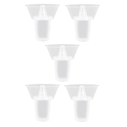 5 Sets Food Snacks Drink Cup Clear Coffee Mug Plastic Holding Trays Outdoor Containers