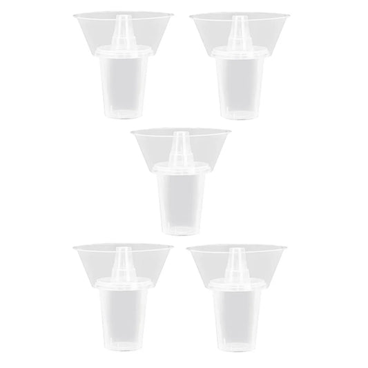 5 Sets Food Snacks Drink Cup Clear Coffee Mug Plastic Holding Trays Outdoor Containers