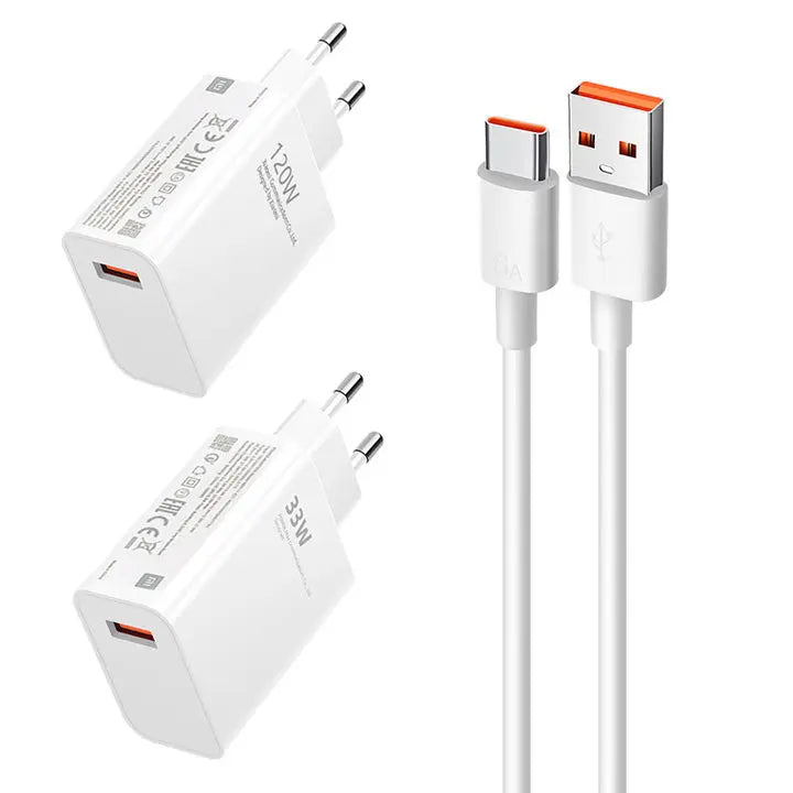 2025 Xiaomi Original Charger 120W 67W 33W Ultra Fast Charger EU GaN Plug Charge Adapter USB Type C Cable For Samsung Redmi Phone