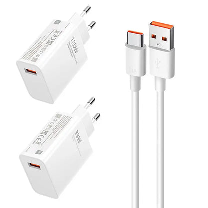 2025 Xiaomi Original Charger 120W 67W 33W Ultra Fast Charger EU GaN Plug Charge Adapter USB Type C Cable For Samsung Redmi Phone