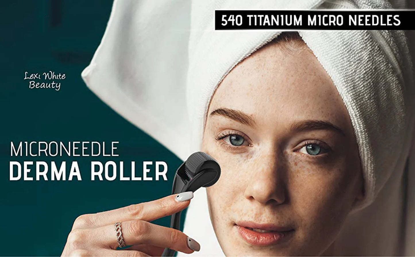 Titanium Alloy 540 Derma Roller Micro Needles Length Dermoroller Microniddle Roller for Face Skin Care Treatment Hair Growth