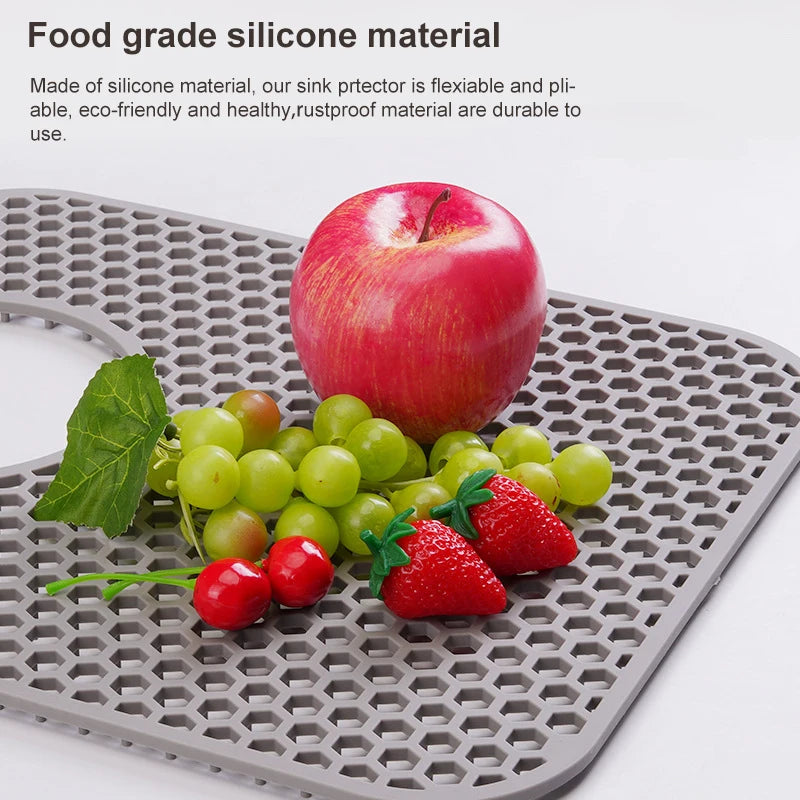 Sink Protectors for Kitchen Sink,Sink Mat,Grid Silicone Kitchen Sink Mat for Bottom of Stainless Steel Sink,Heat resistant mat