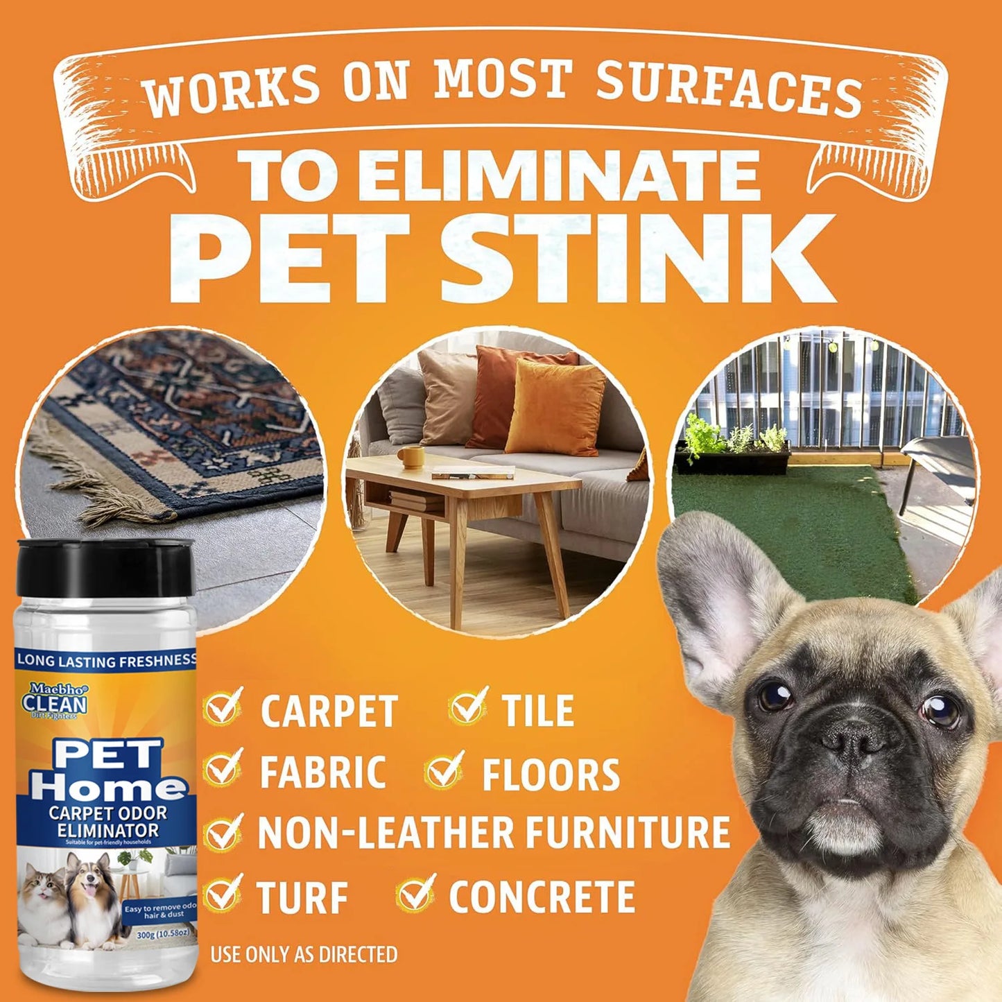 Carpet Deodorizing Powder Powerful Pet Smell Eliminator & Urine Odor Dust Remover Refresher for Home Carpet Cleaning Accessories