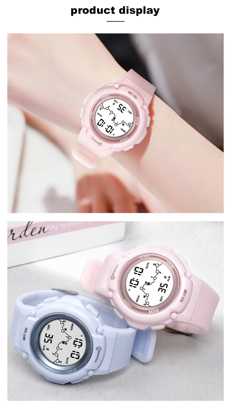Kids Sport Watches Alarm Stopwatch Children Digital Watch For Boys Girls 30M Waterproof Cartoon Student Electronic Wristwatch