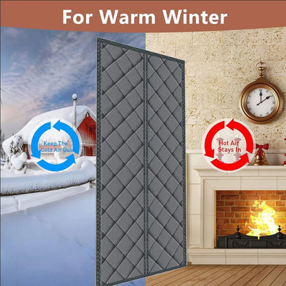 Winter Door Curtain Windproof Warm Partition Curtain Magnetic Door Curtain Punch-free Door Curtain Bedroom Block Curtain