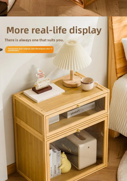 Solid wood bedside table locker small simple bedroom home 2025 new bedside shelf cabinet