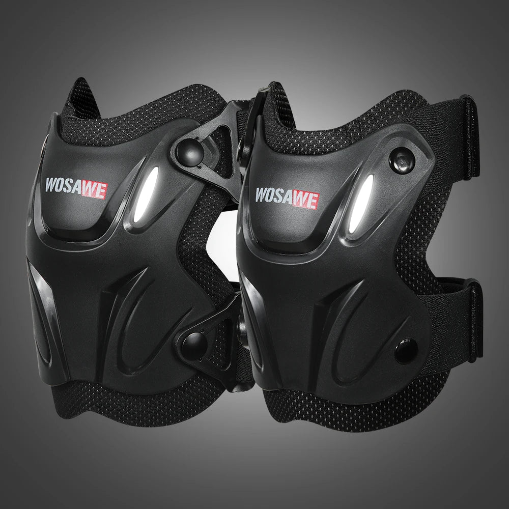 Cycle Elbow Knee Pads Bicycle MTB Motorcycle Riding Knee Support Protective Pads Guards Outdoor Sports Cycle Knee Protector Gear