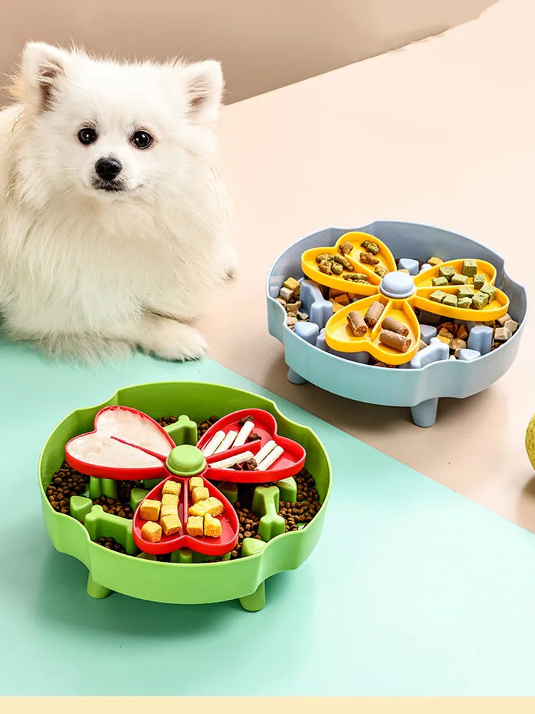 Dog slow feeder bowl, anti-choking bowl, rotating basin, cat bowl, educational toy, anti-slip slow feeder basin, pet supplies