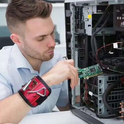 SenNan Magnetic Wristband for Holding Screws Nail Drilling Bits,Wrist Tool Holder Belts with Strong Magnets Gadgets for Unisex