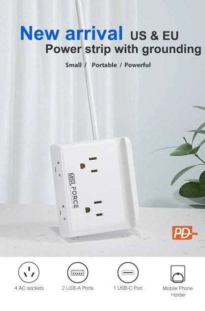 Smart power strip  us smart outlet wall plug adapt surge protector  110v 5V 2.4A usb c hub electrical socket with usb charger