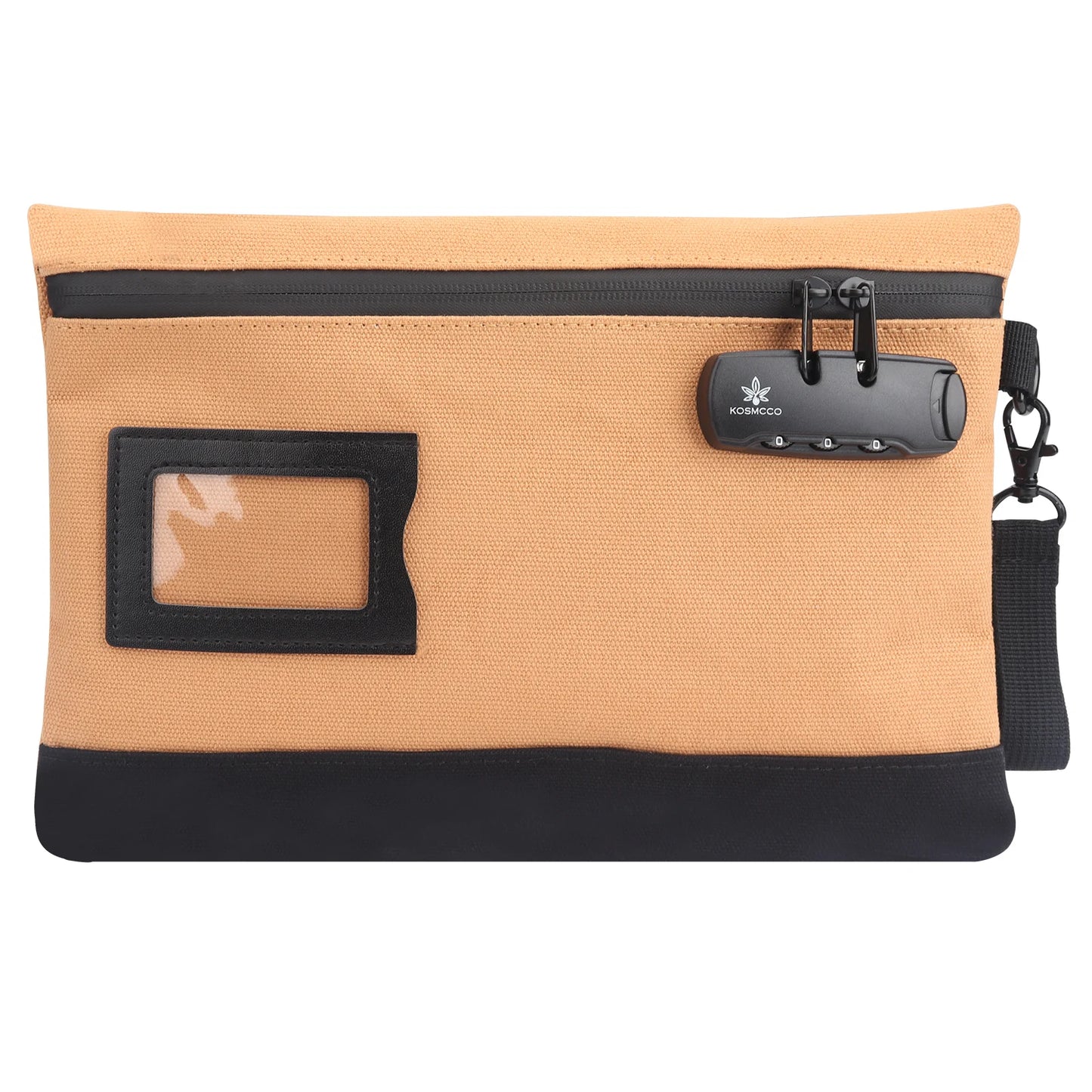 Money Bag with Lock Durable Canvas Cash Bag for Cash Passports Storage Bag