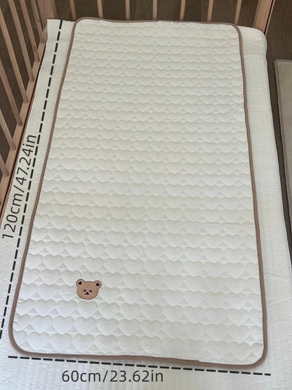 1 piece of beige baby waterproof mattress breathable diaper pad suitable for daily use in spring, summer, autumn and winter