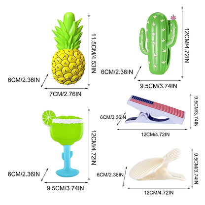 1/2PCS Cute Plastic Beach Towels Clips Large Drying Rack Retaining Clip Windproof Clothes Pegs Pins Animal Decorative Clothespin