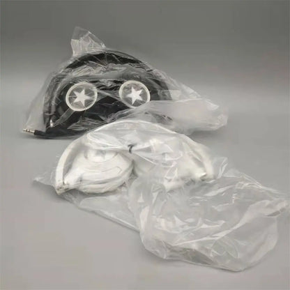 Sound Wired Headphones Over Ear Headset Bass HiFi Sound Music Stereo Earphones Flexible Adjustable Headset For PC Mobile