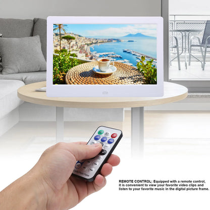 Digital Photo Frame HD 10.1 Inch 1024x600 LCD Display Smart Electronic Picture Frame with Remote Control Digital Picture Album